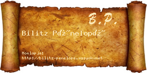 Bilitz Pénelopé névjegykártya